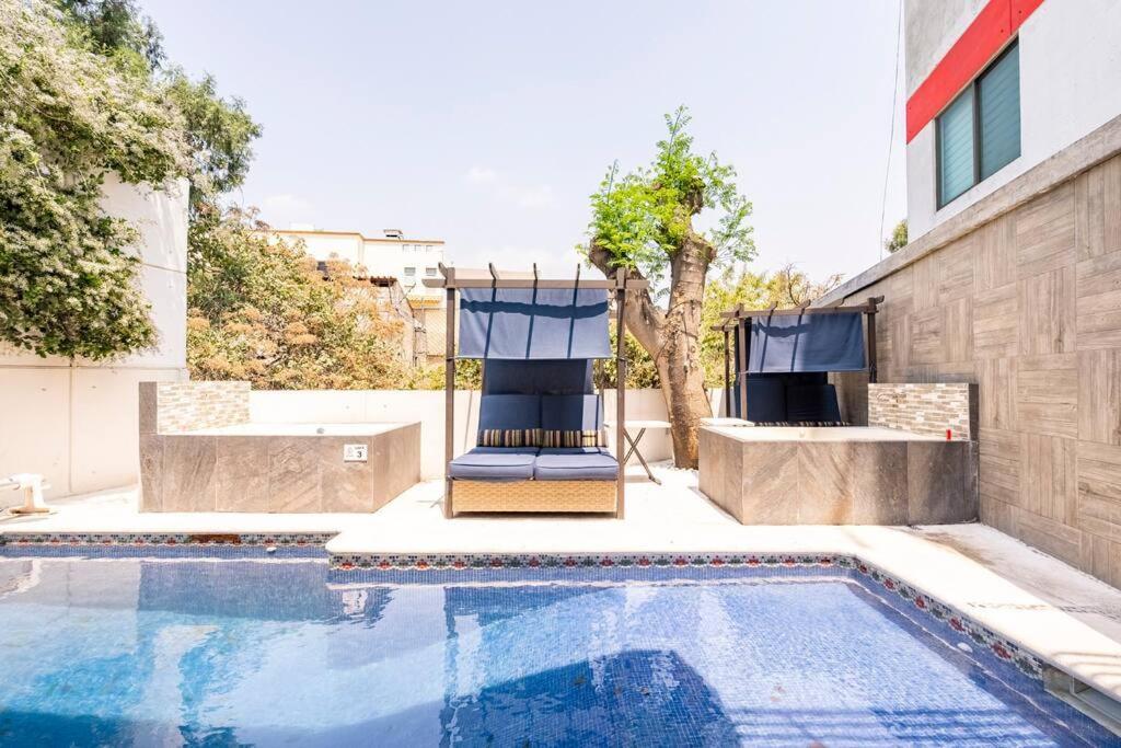 Apartmán Loft Arte Y Diseno, Terraza, Asador, 3 Pantallas "Cuernavaca Somos El Unico Airbn Que Te Ofrece 2 Exclusivos Jacuzzis Profesionales Con Agua Caliente Y Sistema De Hidromasaje, Tipo Spa" Fraccionamiento Vigilancia 24 Horas Exteriér fotografie